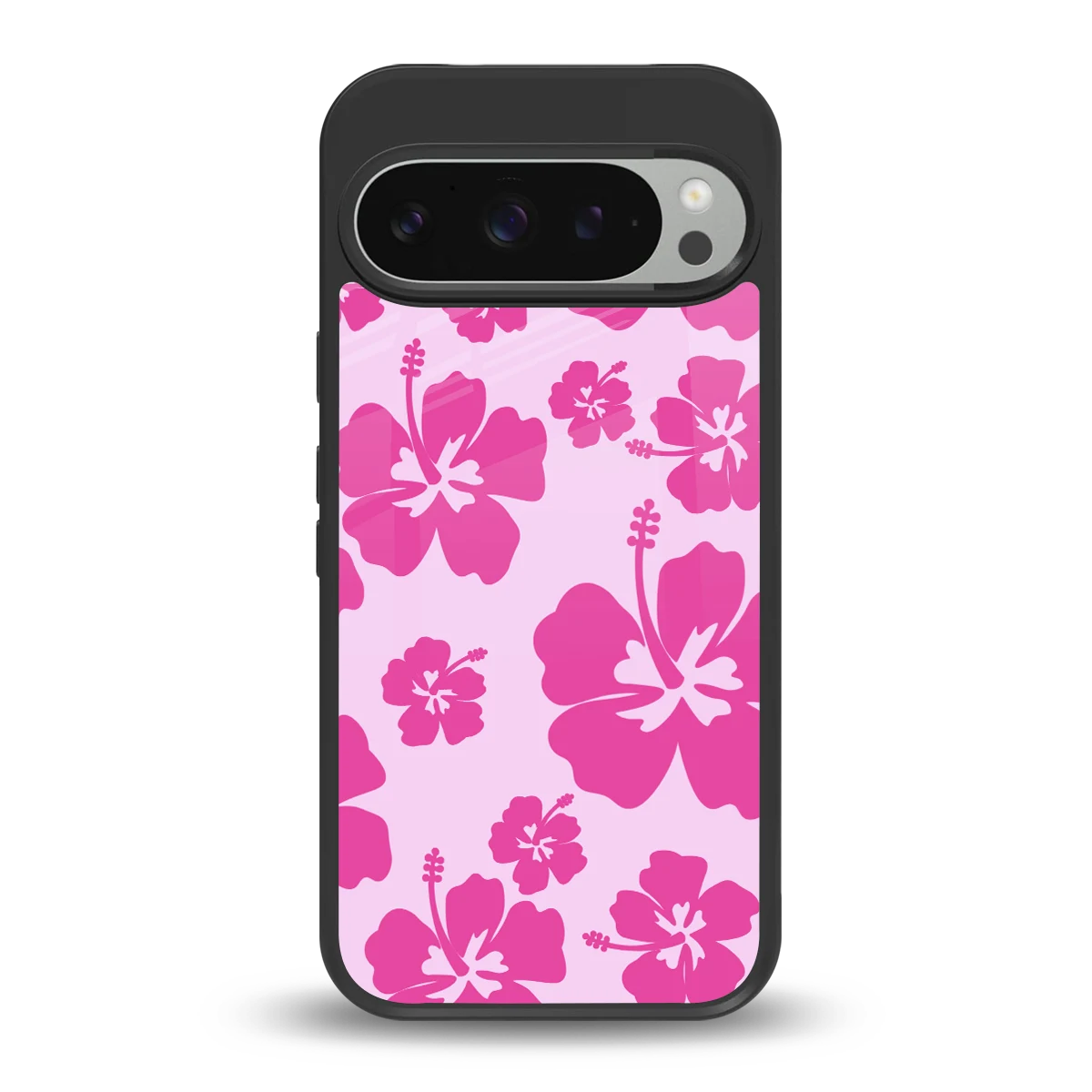 Wildflower Pink back phone cover | glass case for google pixel 9 pro