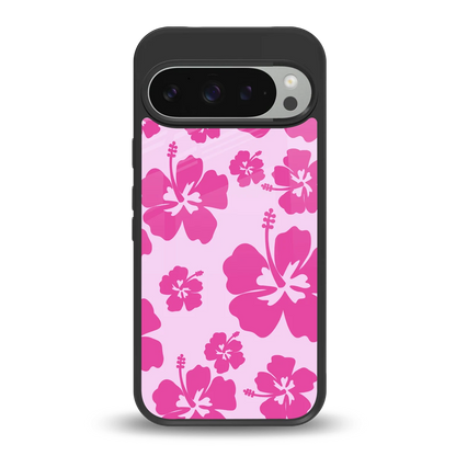 Wildflower Pink back phone cover | glass case for google pixel 9 pro