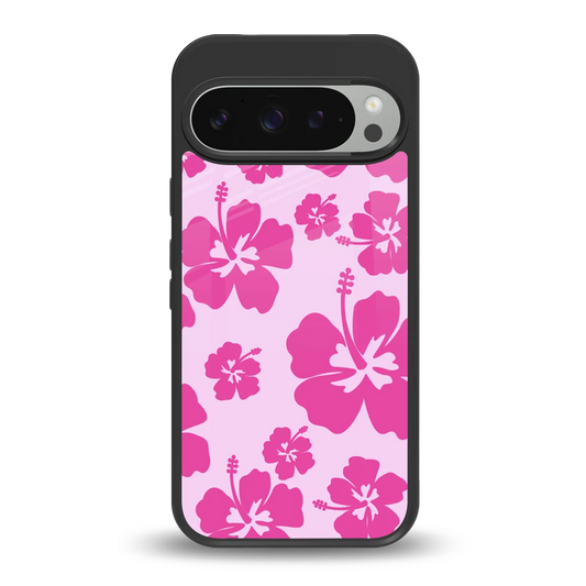 Wildflower Pink back phone cover | glass case for google pixel 9 pro xl