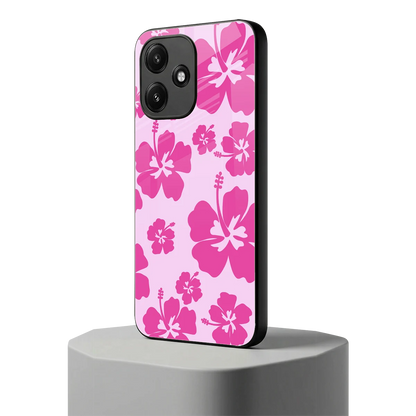 Wildflower Pink redmi 12 5g mobile cover | shockproof glass phone case
