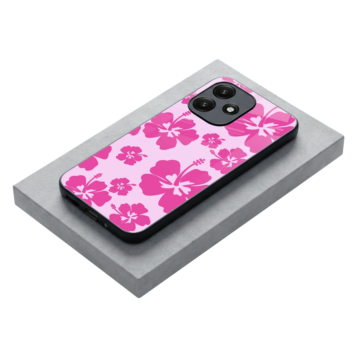 Wildflower Pink stylish phone case for redmi 12 5g | glossy glass and slim fit