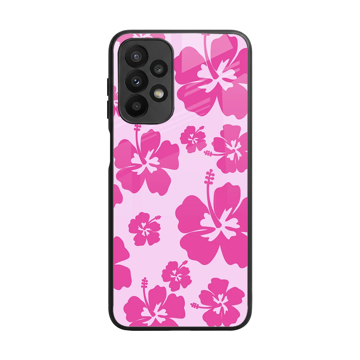 Wildflower Pink back phone cover | glass case for samsung galaxy a23