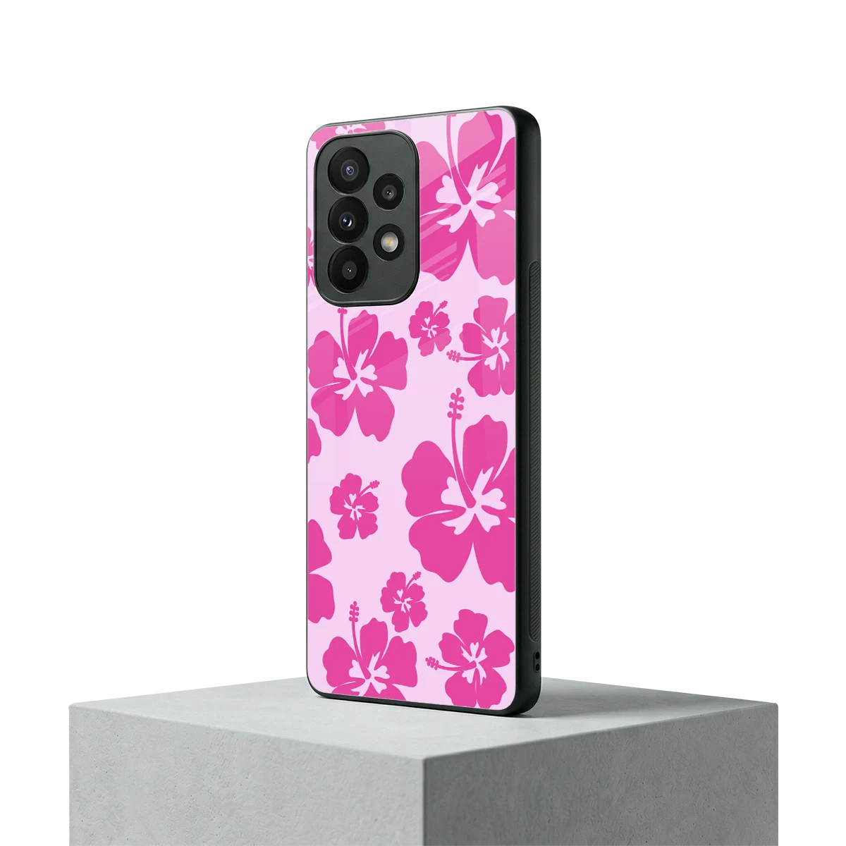 Wildflower Pink samsung galaxy a23 mobile cover | shockproof glass phone case