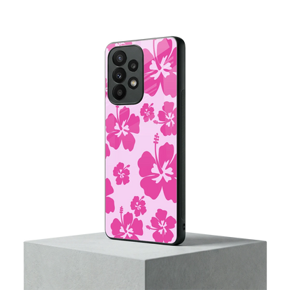 Wildflower Pink samsung galaxy a23 mobile cover | shockproof glass phone case