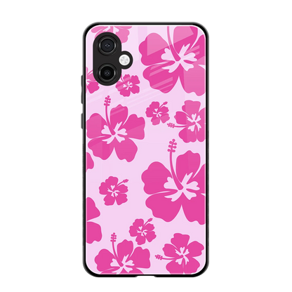 Wildflower Pink back phone cover | glass case for samsung galaxy a06 5g