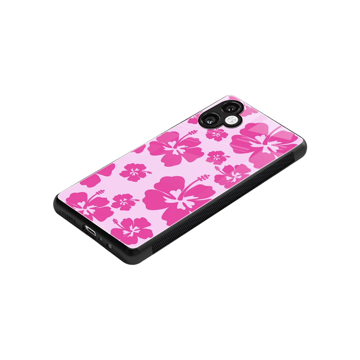 Wildflower Pink stylish phone case for samsung galaxy a06 5g | glossy glass and slim fit