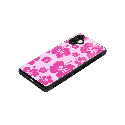 Wildflower Pink stylish phone case for samsung galaxy a06 5g | glossy glass and slim fit