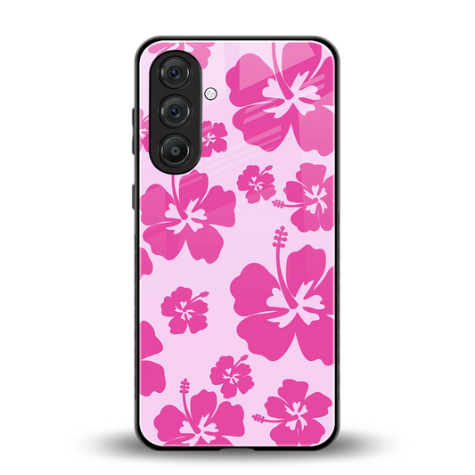 Wildflower Pink back phone cover | glass case for samsung galaxy m36 5g