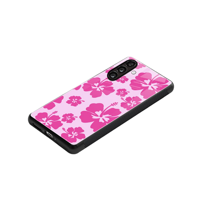 Wildflower Pink stylish phone case for samsung galaxy a17 5g | glossy glass and slim fit