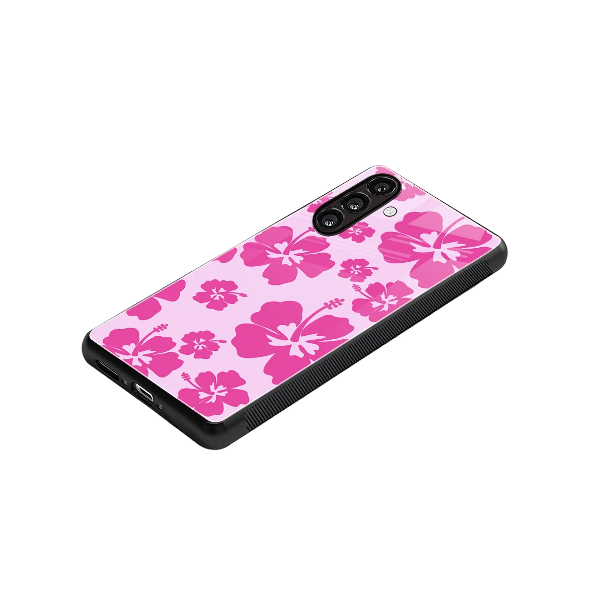 Wildflower Pink stylish phone case for samsung galaxy a36 5g | glossy glass and slim fit