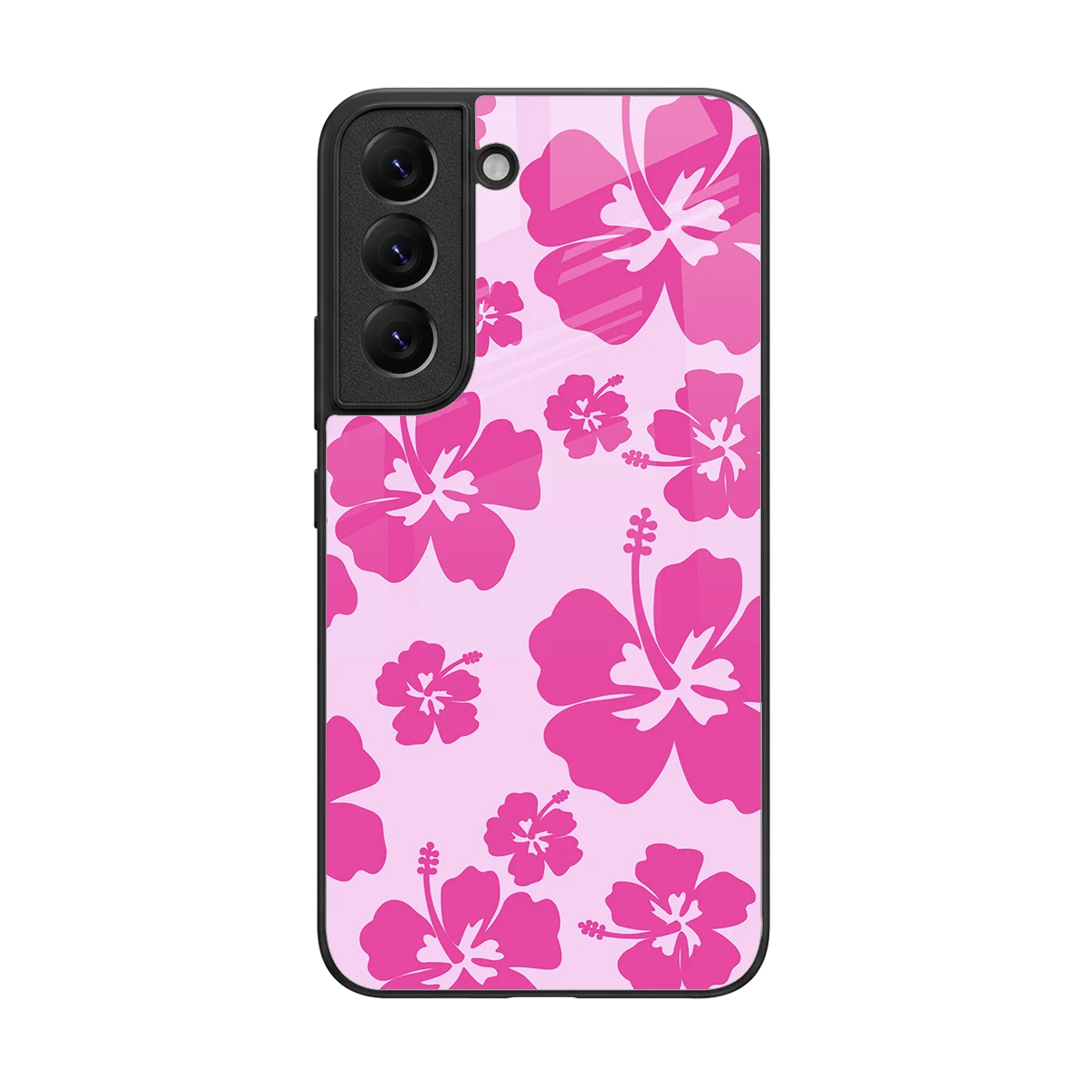 Wildflower Pink back phone cover | glass case for samsung galaxy s22