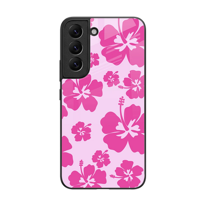 Wildflower Pink back phone cover | glass case for samsung galaxy s22