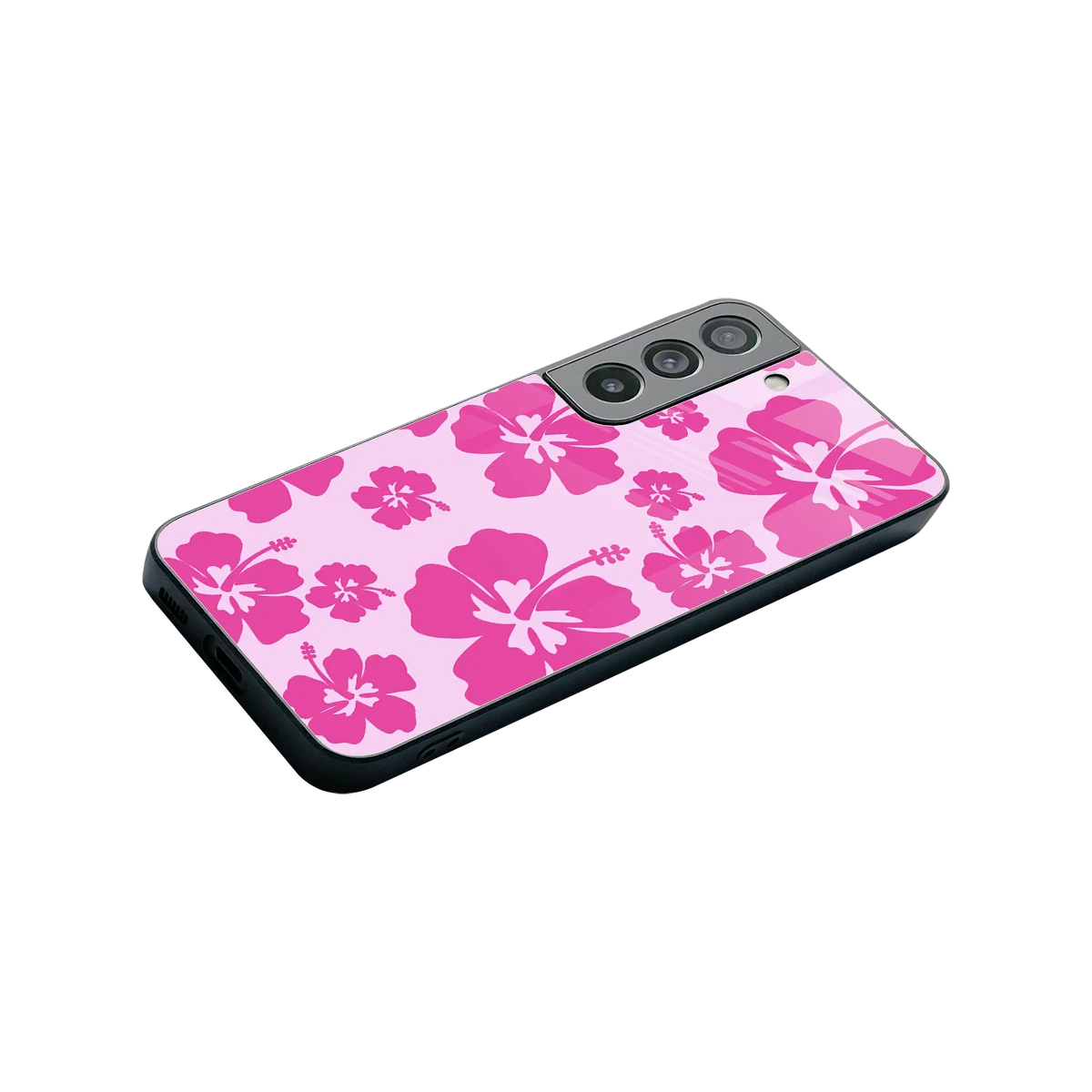 Wildflower Pink stylish phone case for samsung galaxy s22 | glossy glass and slim fit