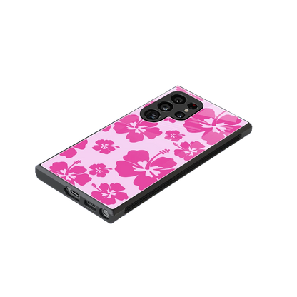 Wildflower Pink stylish phone case for samsung galaxy s24 ultra | glossy glass and slim fit