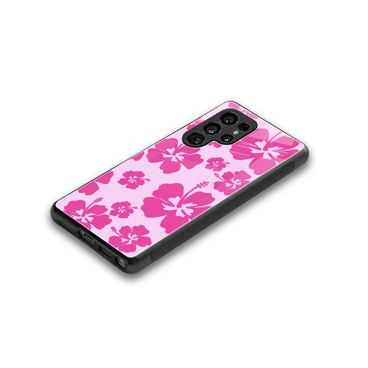 Wildflower Pink stylish phone case for samsung galaxy s25 ultra | glossy glass and slim fit