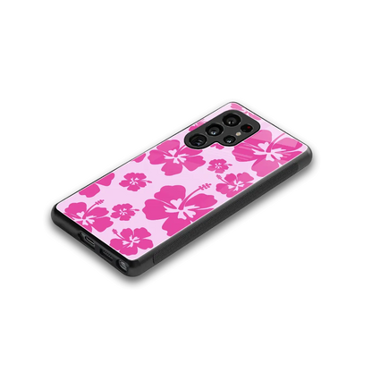 Wildflower Pink stylish phone case for samsung galaxy s25 ultra | glossy glass and slim fit