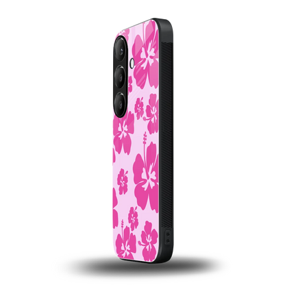 Wildflower Pink samsung galaxy s24 mobile cover | shockproof glass phone case