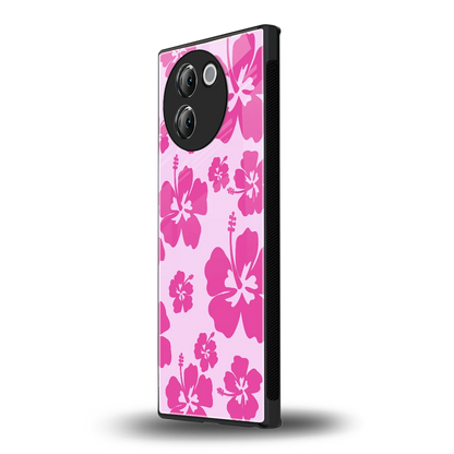 Wildflower Pink vivo v30e mobile cover | shockproof glass phone case