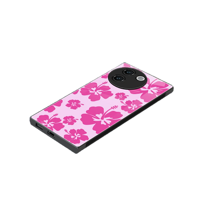 Wildflower Pink stylish phone case for vivo v30e | glossy glass and slim fit