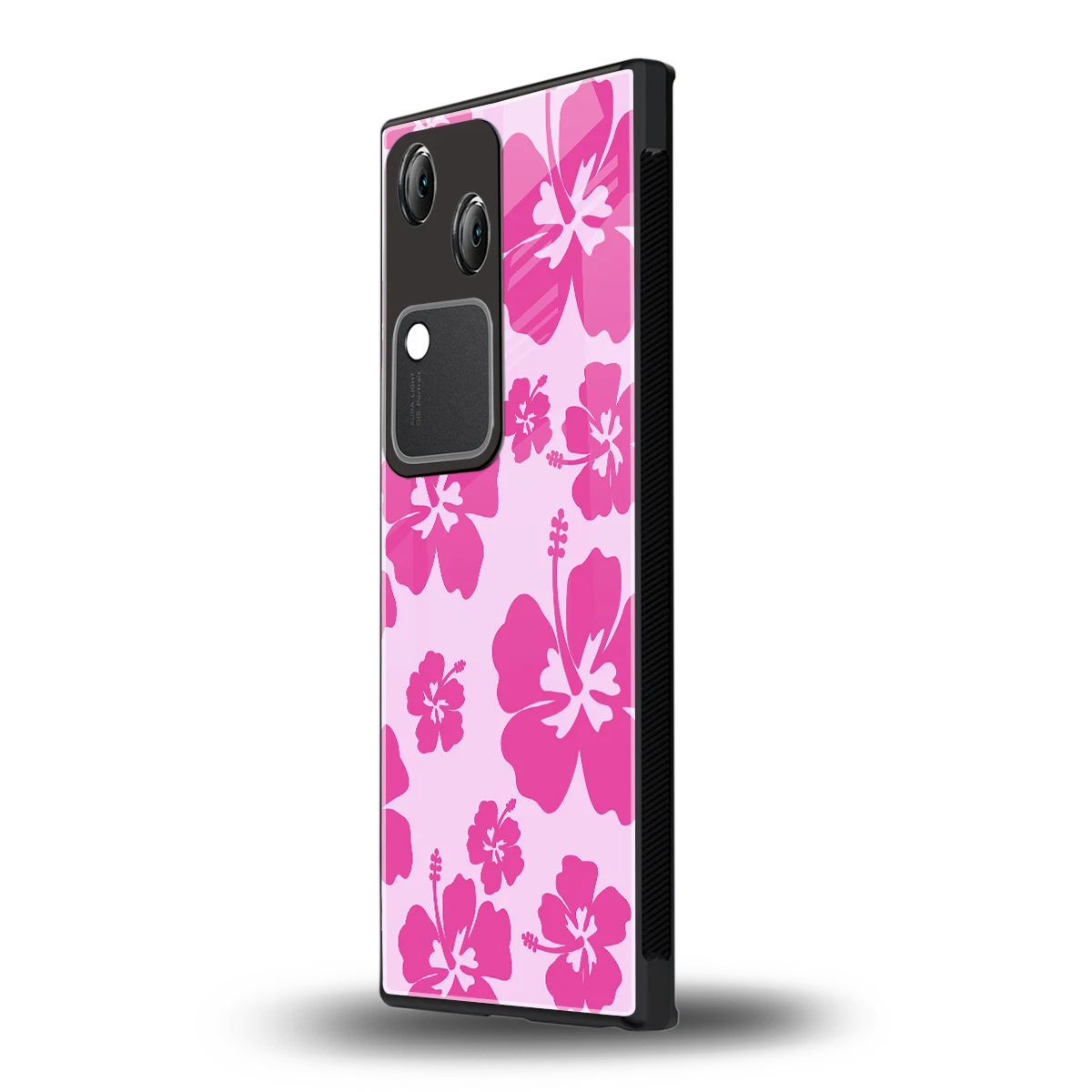Wildflower Pink vivo v30 mobile cover | shockproof glass phone case