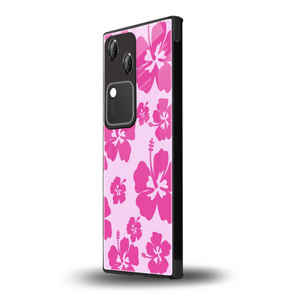 Wildflower Pink vivo v30 mobile cover | shockproof glass phone case