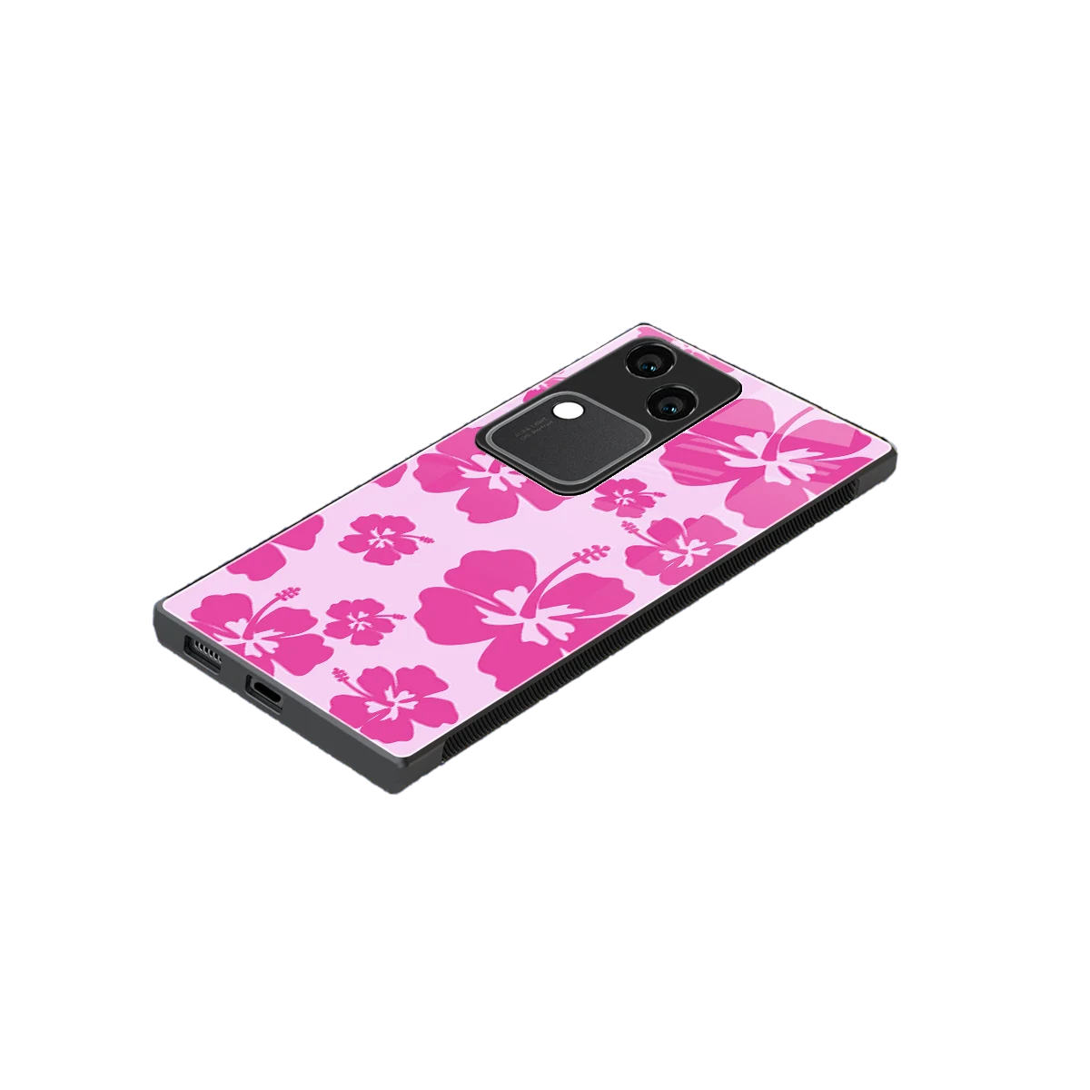 Wildflower Pink stylish phone case for vivo v30 | glossy glass and slim fit