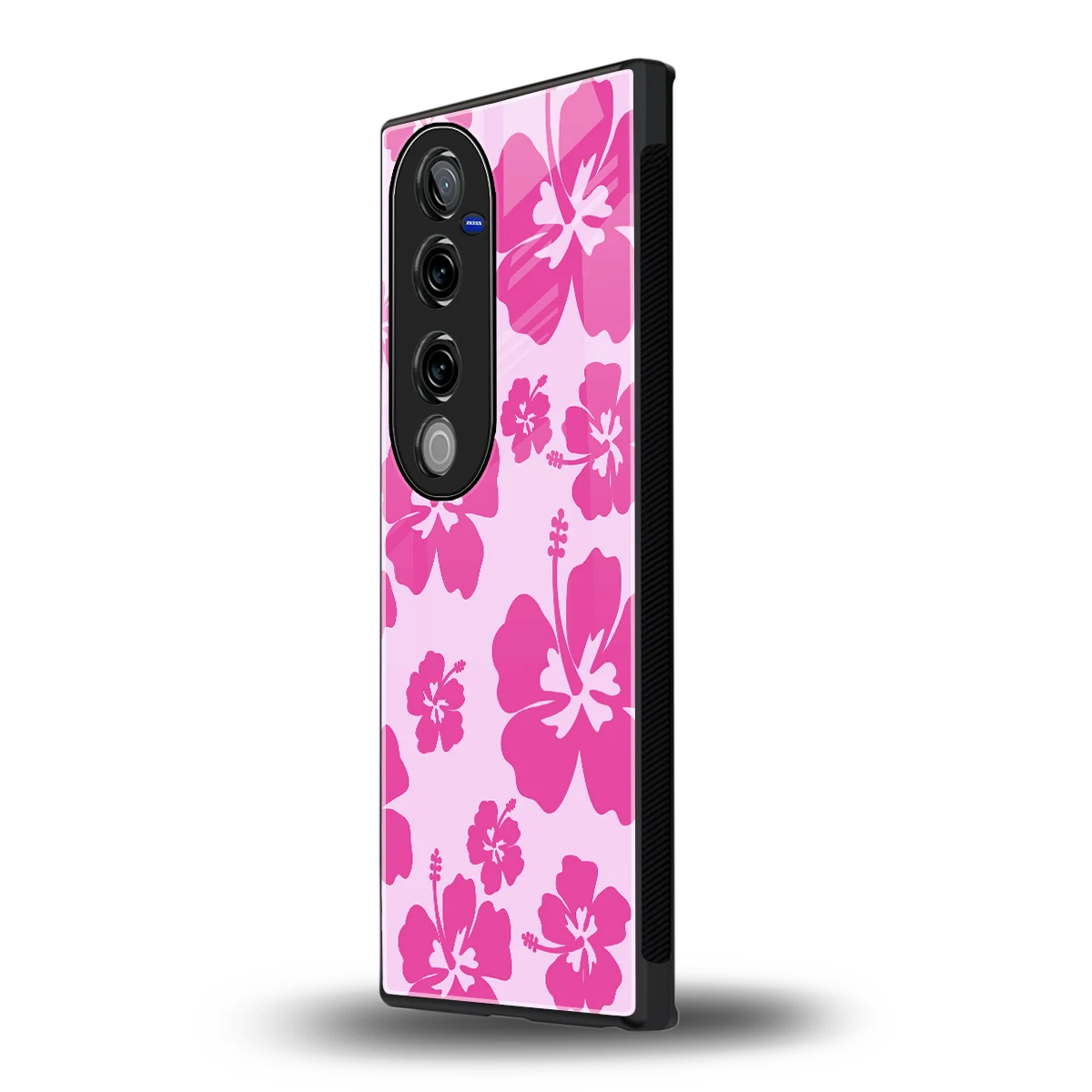 Wildflower Pink vivo v40 pro mobile cover | shockproof glass phone case
