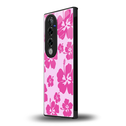 Wildflower Pink vivo v40 pro mobile cover | shockproof glass phone case