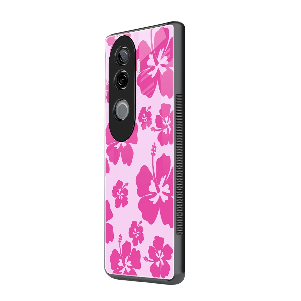 Wildflower Pink vivo v40e mobile cover | shockproof glass phone case
