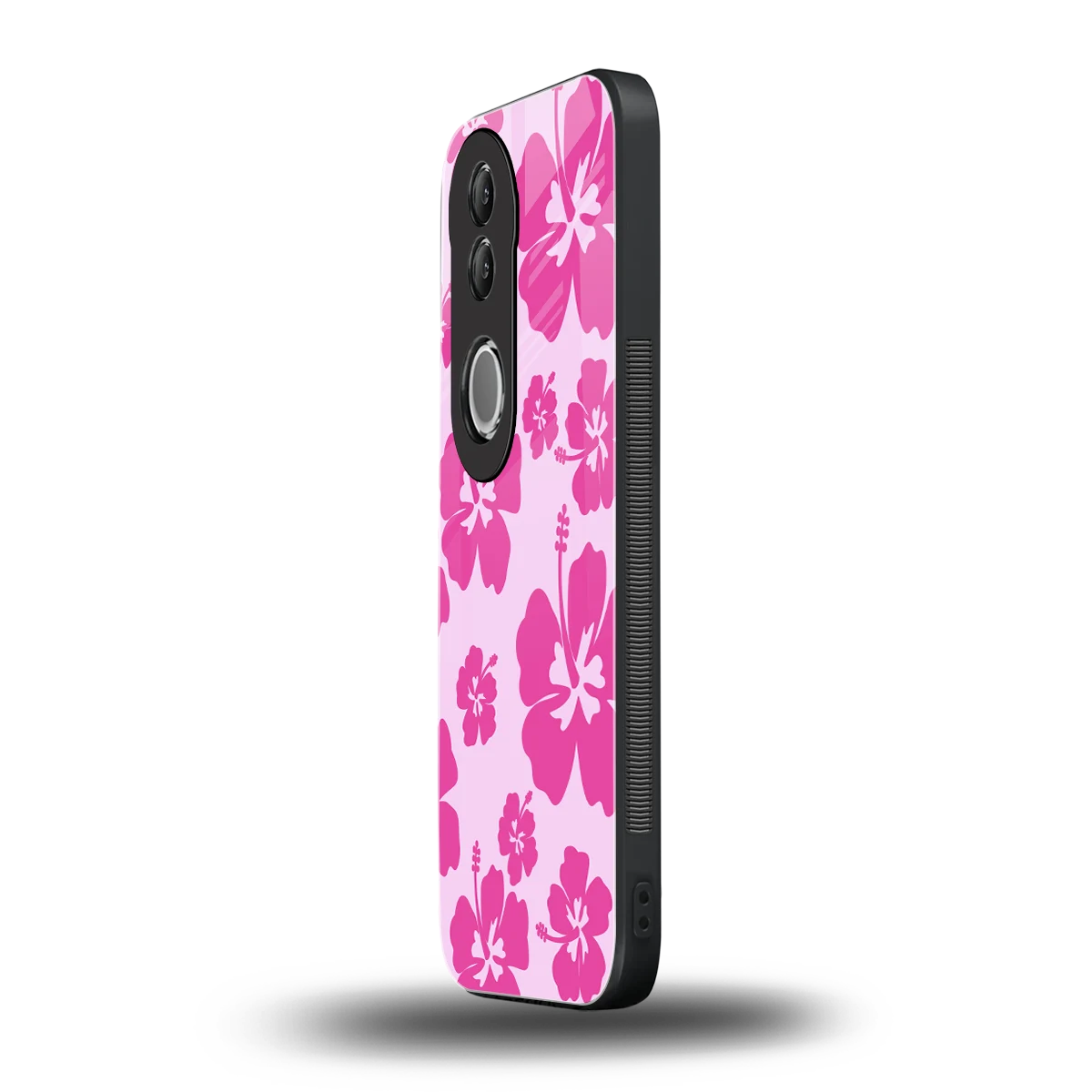 Wildflower Pink vivo v50 mobile cover | shockproof glass phone case