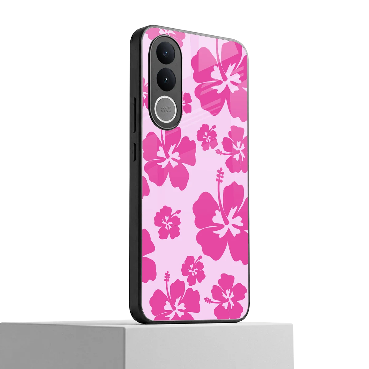 Wildflower Pink vivo v70 fe mobile cover | shockproof glass phone case