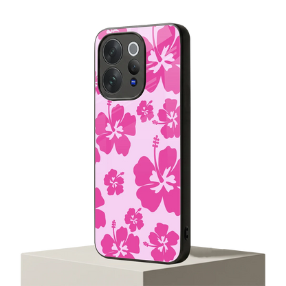 Wildflower Pink vivo v70 elite mobile cover | shockproof glass phone case