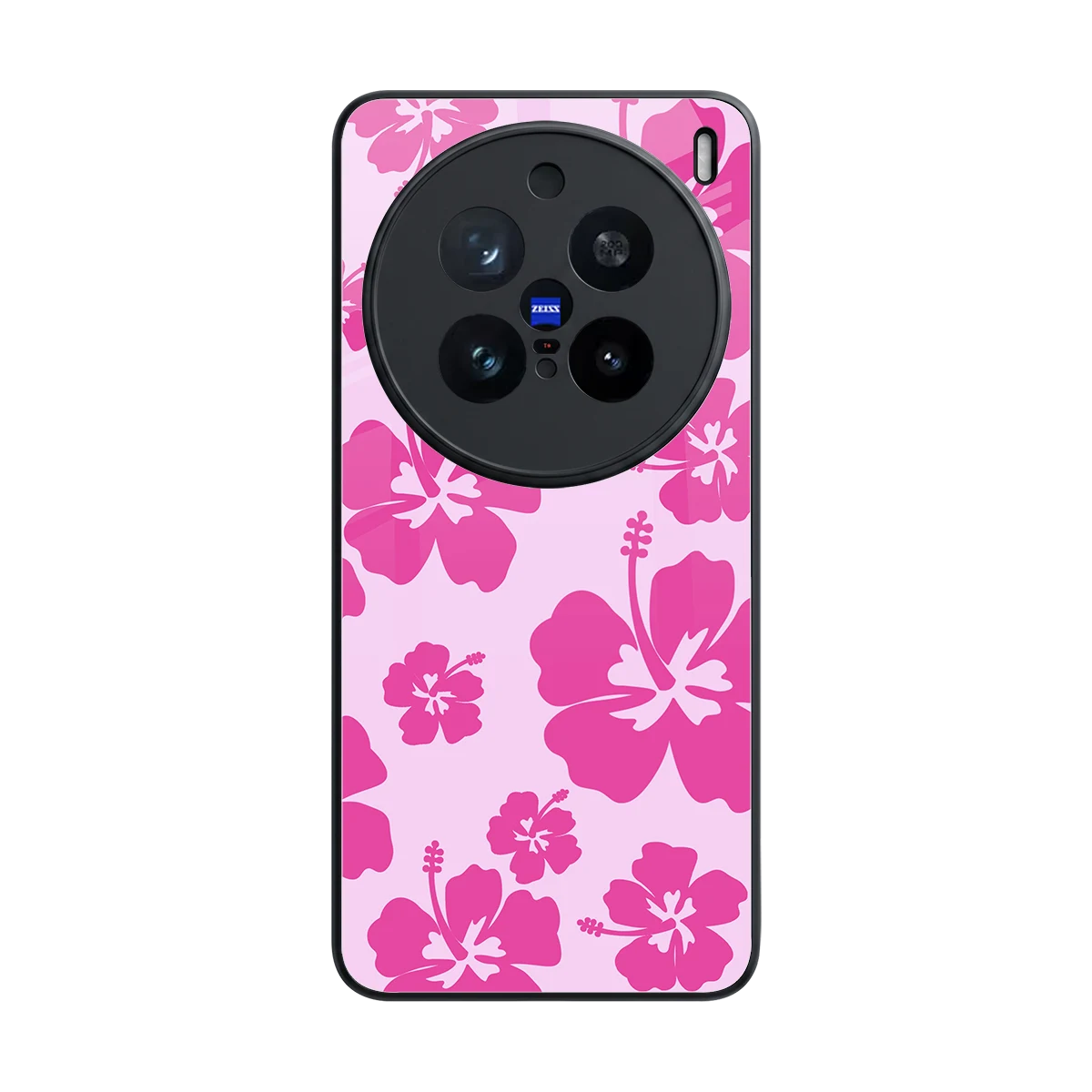Wildflower Pink back phone cover | glass case for vivo x200 pro