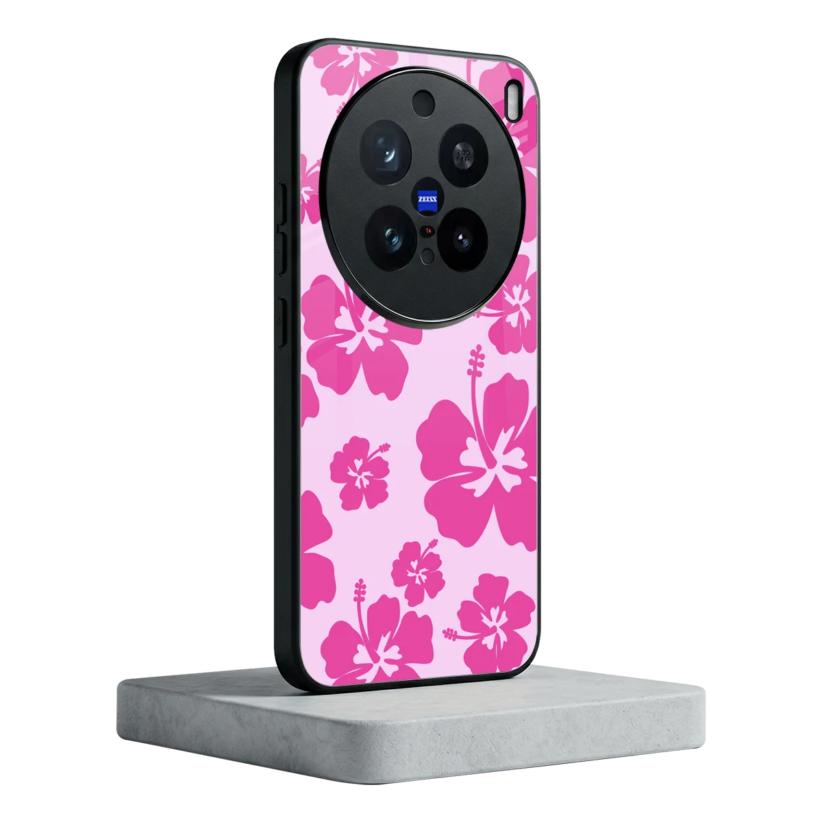 Wildflower Pink vivo x200 pro mobile cover | shockproof glass phone case