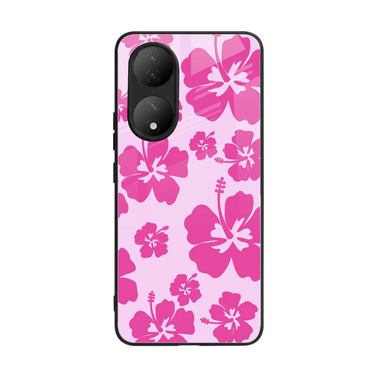 Wildflower Pink back phone cover | glass case for Vivo-y100