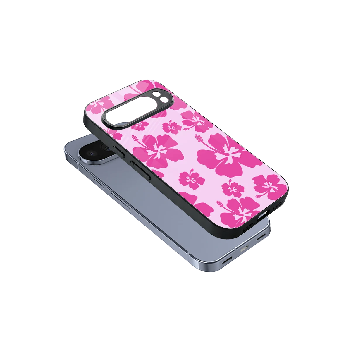 Wildflower Pink sleek google pixel 10 pro cover with tempered glass back and TPU edges