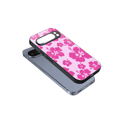 Wildflower Pink sleek google pixel 10 pro cover with tempered glass back and TPU edges