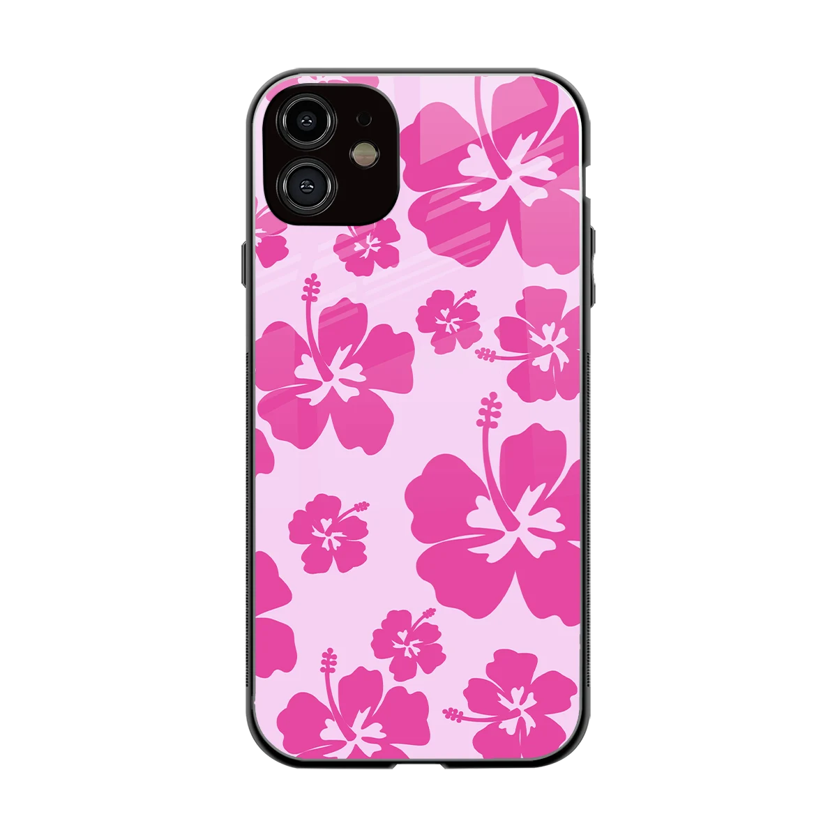 Wildflower Pink back phone cover | glass case for iphone 11