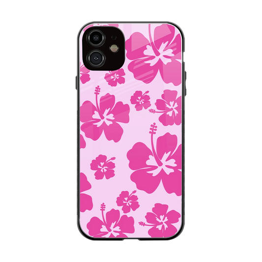 Wildflower Pink back phone cover | glass case for iphone 11