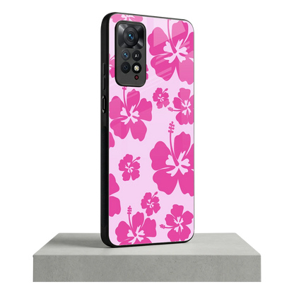 Wildflower Pink redmi note 11 pro mobile cover | shockproof glass phone case