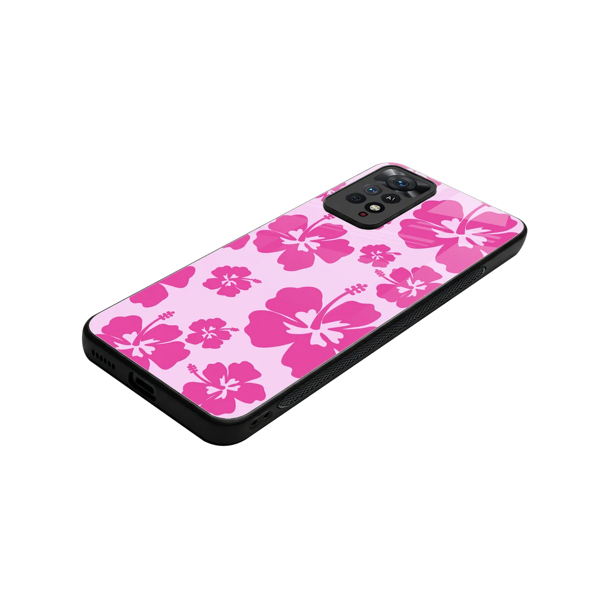 Wildflower Pink stylish phone case for redmi note 11 pro | glossy glass and slim fit