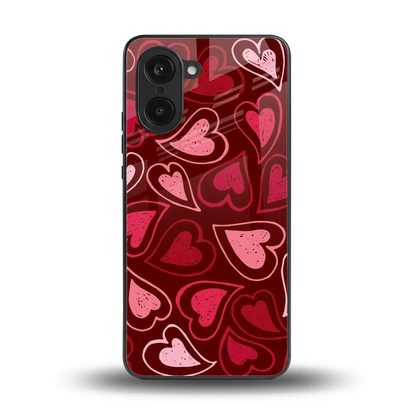Wine Cascade Hearts back phone cover | glass case for oneplus nord ce5 5g