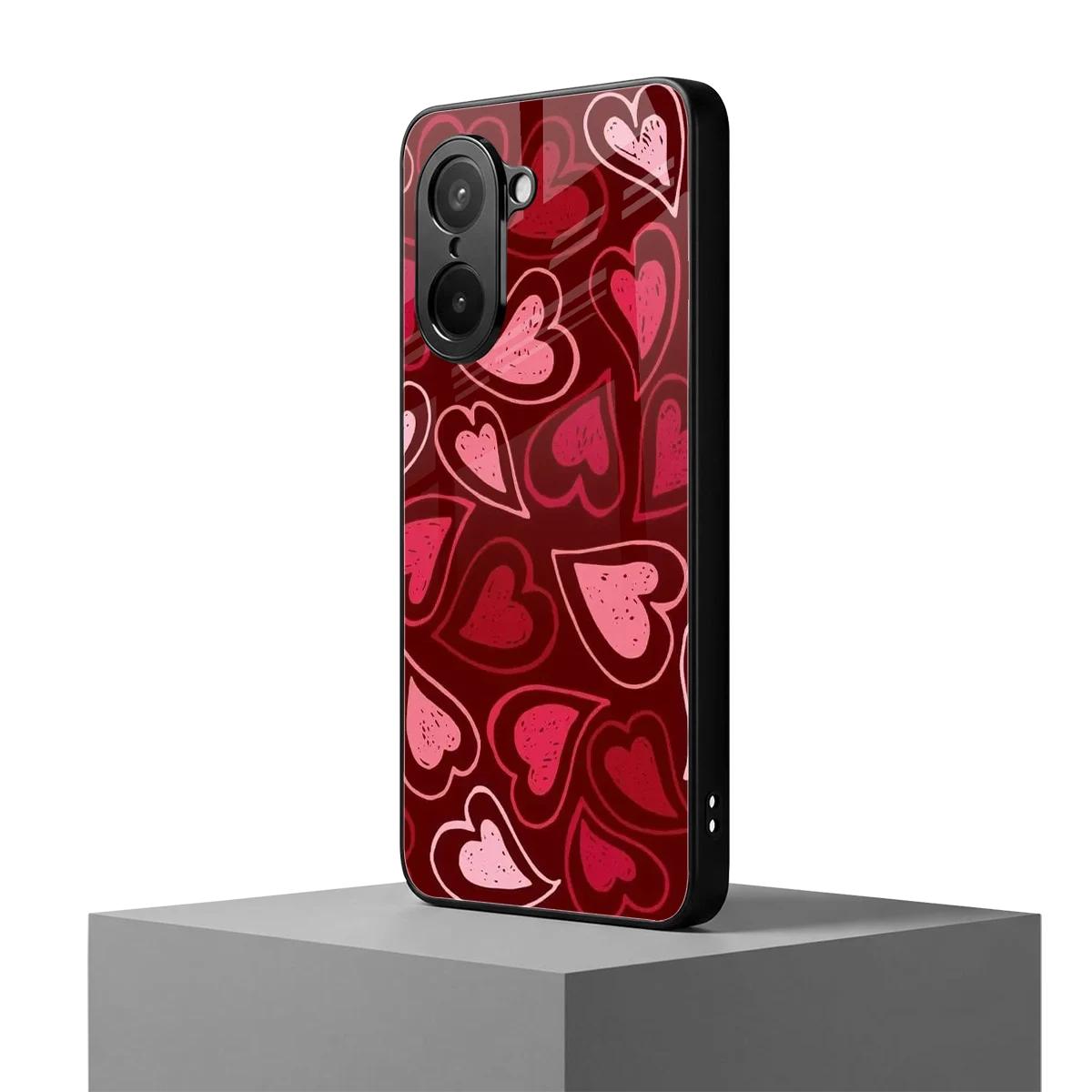 Wine Cascade Hearts oneplus nord ce5 5g mobile cover | shockproof glass phone case