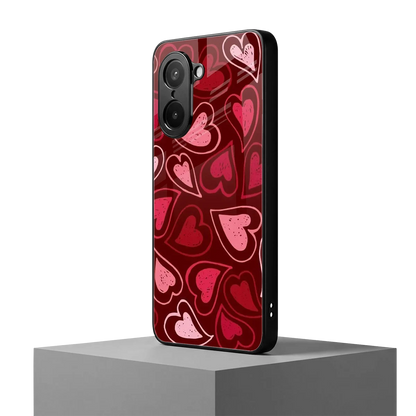 Wine Cascade Hearts oneplus nord ce5 5g mobile cover | shockproof glass phone case