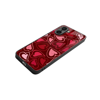 Wine Cascade Hearts stylish phone case for oneplus nord ce5 5g | glossy glass and slim fit
