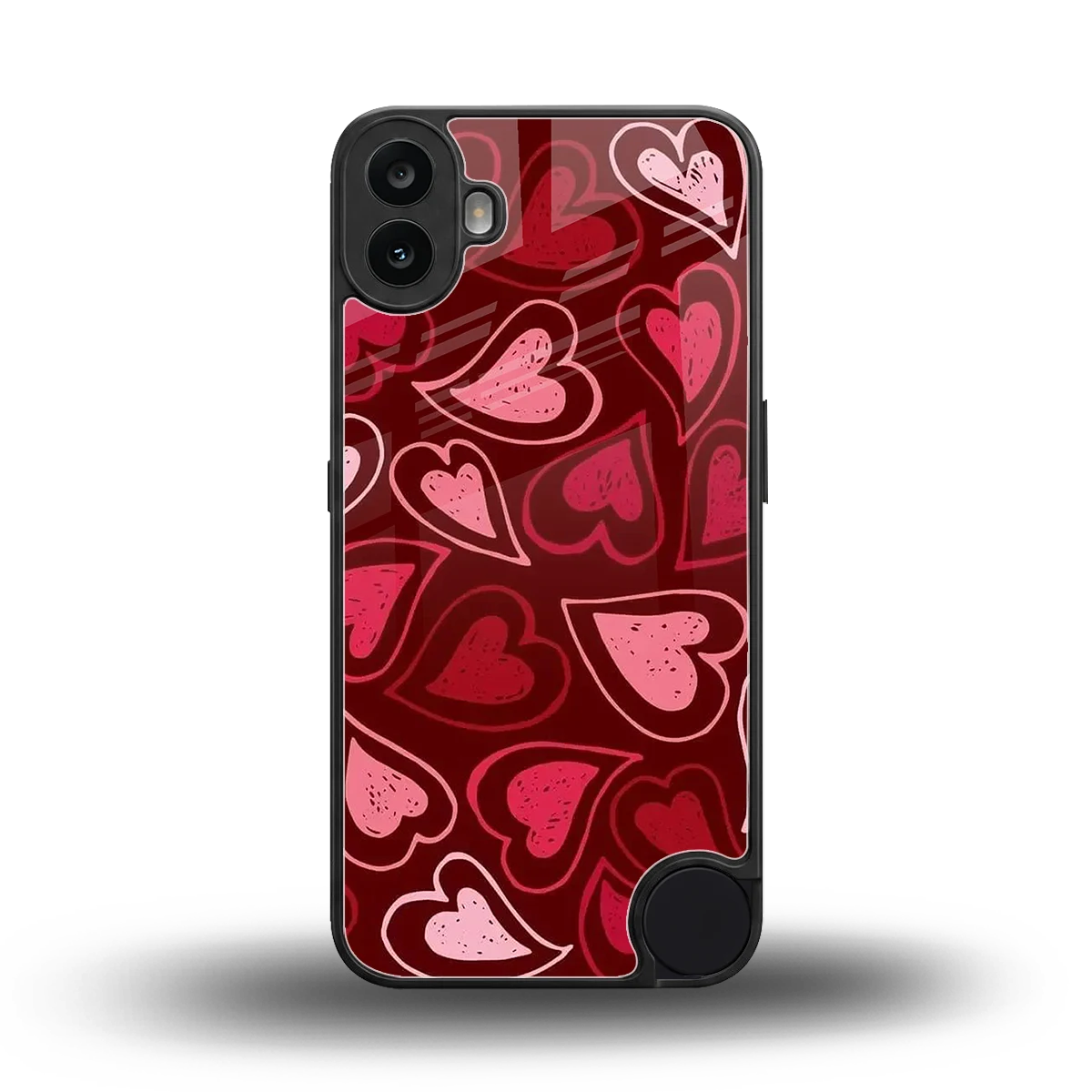 Wine Cascade Hearts back phone cover | glass case for cmf nothing phone 1