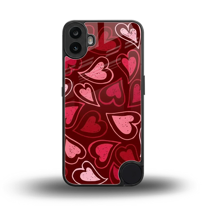 Wine Cascade Hearts back phone cover | glass case for cmf nothing phone 1
