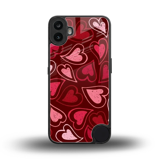 Wine Cascade Hearts back phone cover | glass case for cmf nothing phone 1