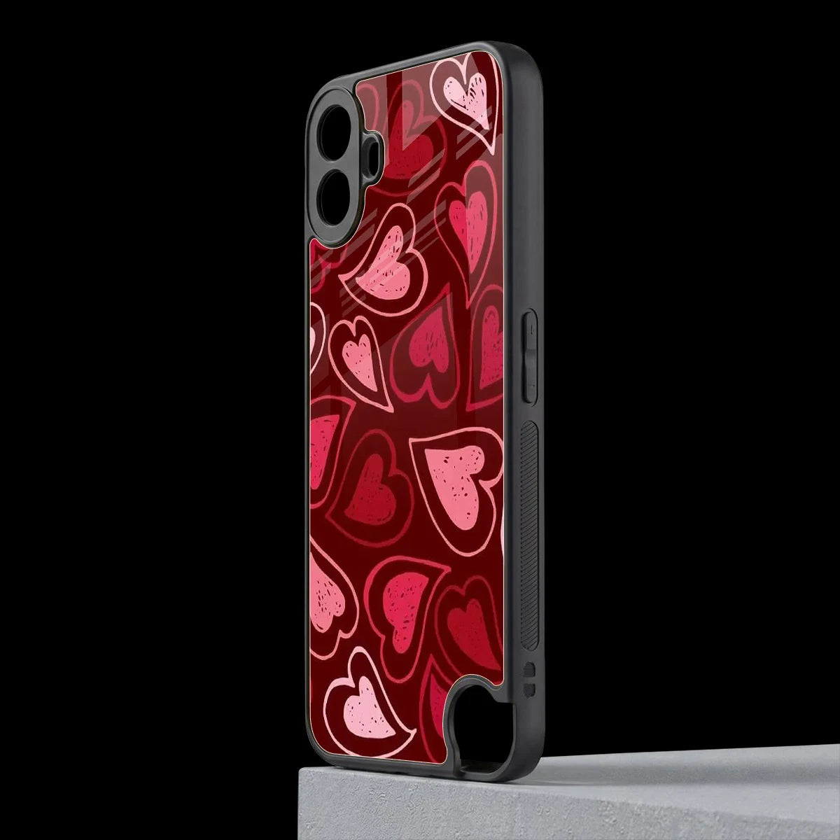 Wine Cascade Hearts cmf nothing phone 1 mobile cover | shockproof glass phone case