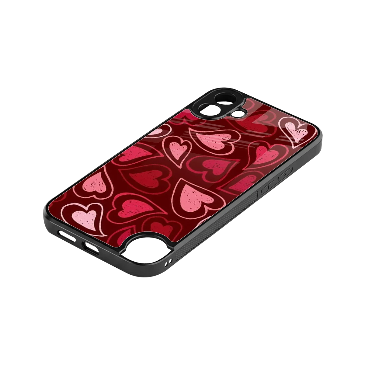 Wine Cascade Hearts stylish phone case for cmf nothing phone 1 | glossy glass and slim fit